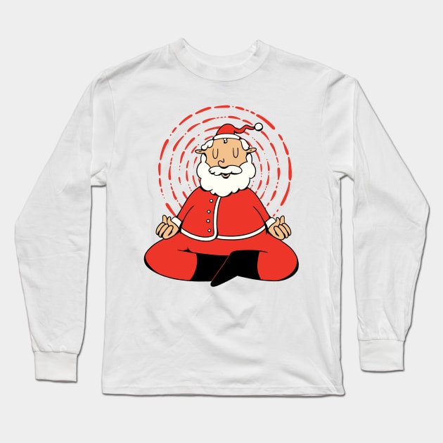 Santa Claus Yoga Long Sleeve T-Shirt by MajorCompany